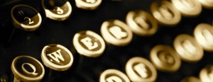 This photo shows typewriter keys