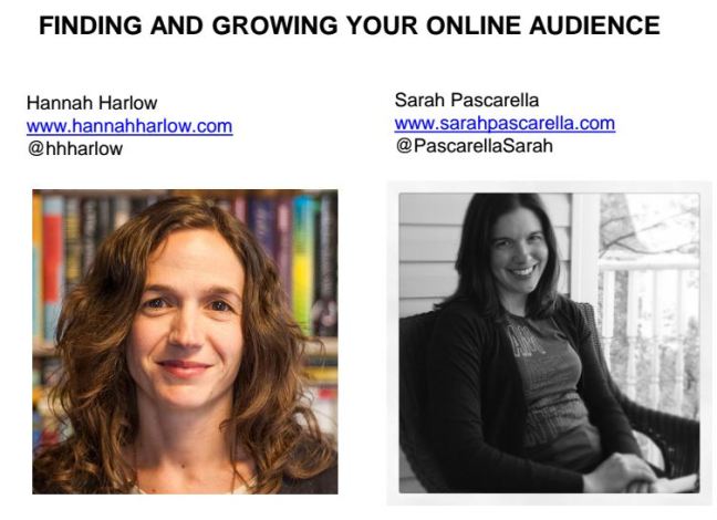 This photo shows Hannah Harlow and Sarah Pascarella, presenters at the Muse and the Marketplace 2015